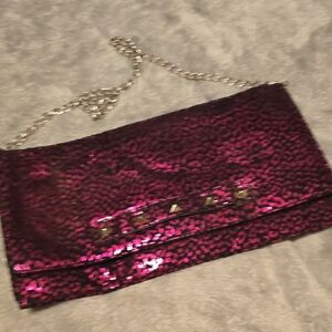 Betsey Johnson Shiny Pink Clutch
